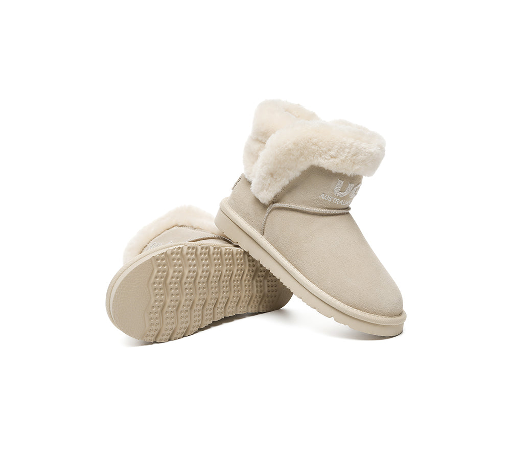 AUSTRALIAN SHEPHERD® UGG Boots Sheepskin Wool Shearling Lined Ankle Mini Oatha-PEROZ Accessories