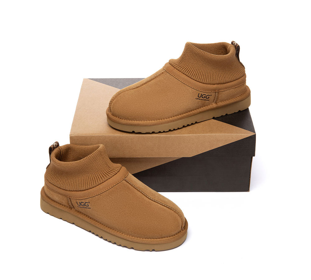 AUSTRALIAN SHEPHERD UGG Boots Sheepskin Wool Stretchy Ankle Margaret-UGG Boots-PEROZ Accessories