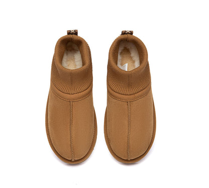 AUSTRALIAN SHEPHERD UGG Boots Sheepskin Wool Stretchy Ankle Margaret-UGG Boots-PEROZ Accessories