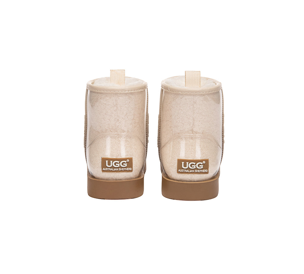 AUSTRALIAN SHEPHERD UGG Boots Women Clear Waterproof Shearling Coated Neo-UGG Boots-PEROZ Accessories
