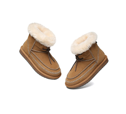 AUSTRALIAN SHEPHERD® UGG Boots Women Sheepskin Wool Ankle Woven Mini Stormy-PEROZ Accessories