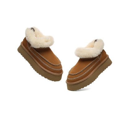 AUSTRALIAN SHEPHERD® UGG Boots Women Sheepskin Wool Collar Ankle Platform Mini Santana-PEROZ Accessories