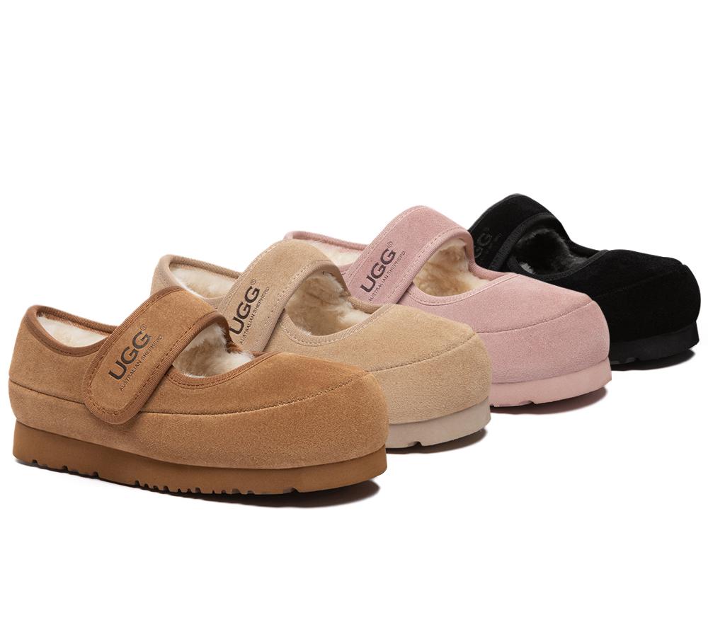 AUSTRALIAN SHEPHERD UGG Slippers Kids Adjustable Strap Mary Jane Millie-UGG Slippers-PEROZ Accessories