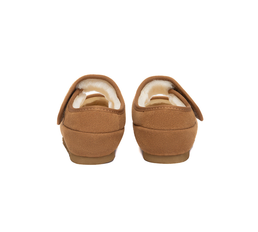 AUSTRALIAN SHEPHERD UGG Slippers Kids Sheepskin Wool Adjustable Strap Mary Jane Velvi-UGG Slippers-PEROZ Accessories