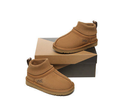 AUSTRALIAN SHEPHERD® UGG Slippers Kids Sheepskin Wool Stretchy Ankle Margaret-PEROZ Accessories