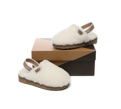 AUSTRALIAN SHEPHERD UGG Slippers Kids Slingback Fluffy Kamari-Slides-PEROZ Accessories