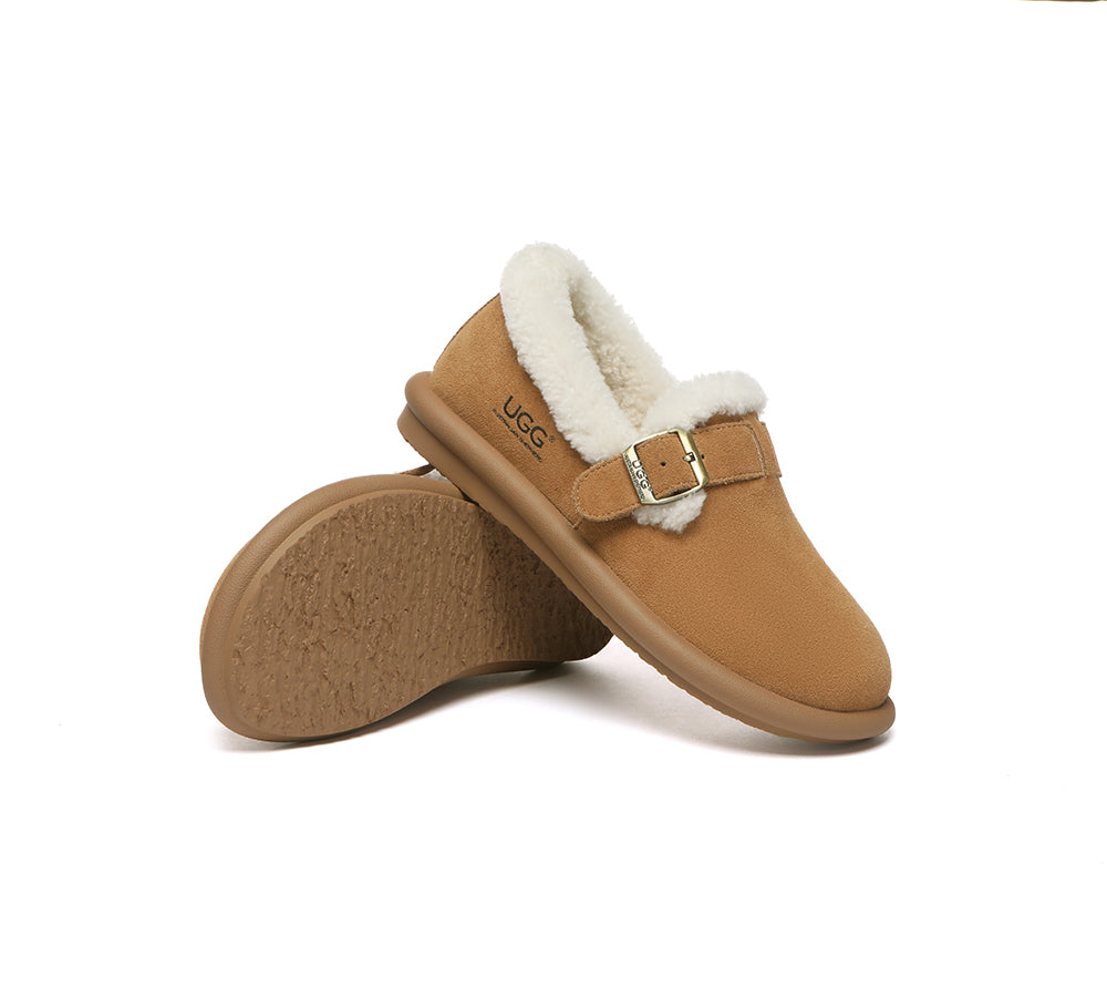 AUSTRALIAN SHEPHERD® UGG Slippers Sheepskin Wool Adjustable Strap Ankle Froim-PEROZ Accessories