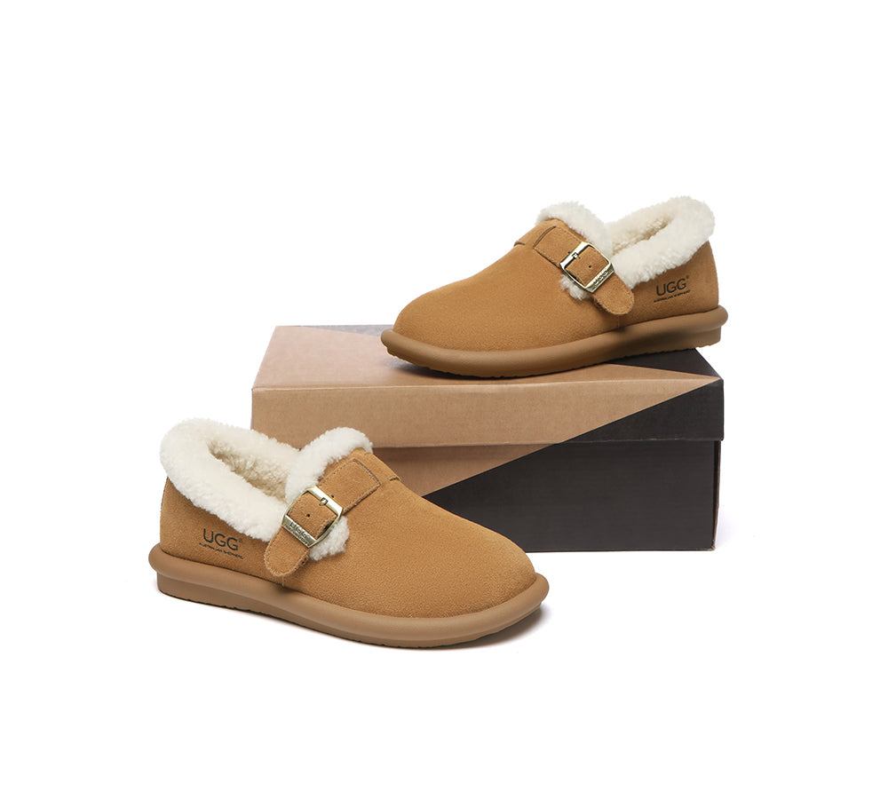 AUSTRALIAN SHEPHERD® UGG Slippers Sheepskin Wool Adjustable Strap Ankle Froim-PEROZ Accessories