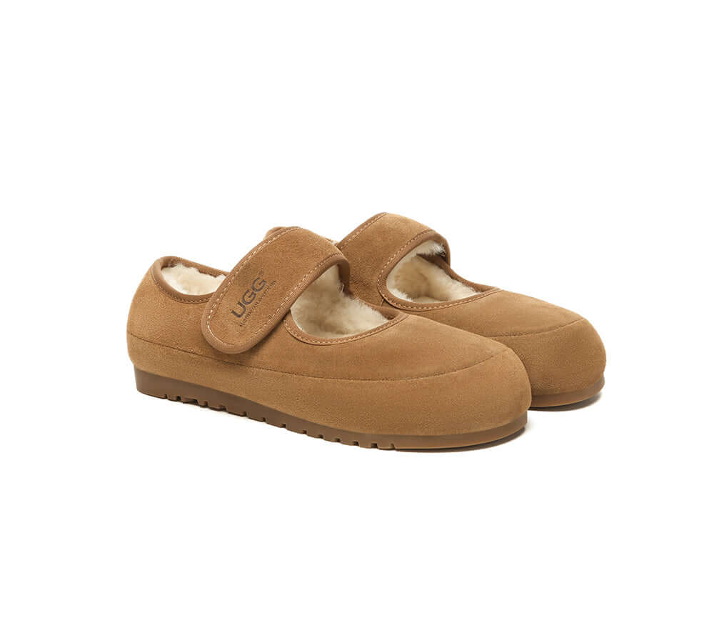 AUSTRALIAN SHEPHERD® UGG Slippers Sheepskin Wool Adjustable Strap Mary Jane Millie-PEROZ Accessories