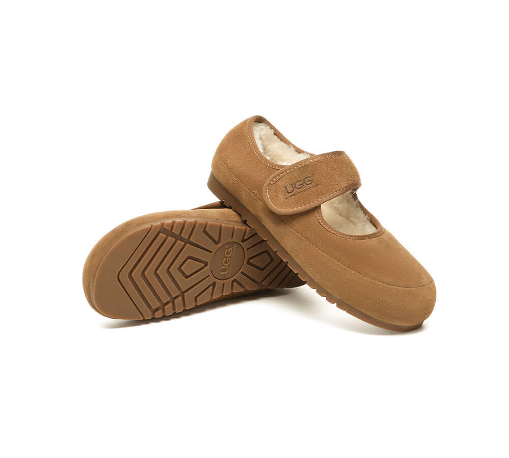 AUSTRALIAN SHEPHERD® UGG Slippers Sheepskin Wool Adjustable Strap Mary Jane Millie-PEROZ Accessories