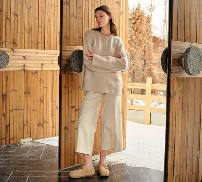 AUSTRALIAN SHEPHERD UGG Slippers Sheepskin Wool Adjustable Strap Mary Jane Velvi-UGG Slippers-PEROZ Accessories