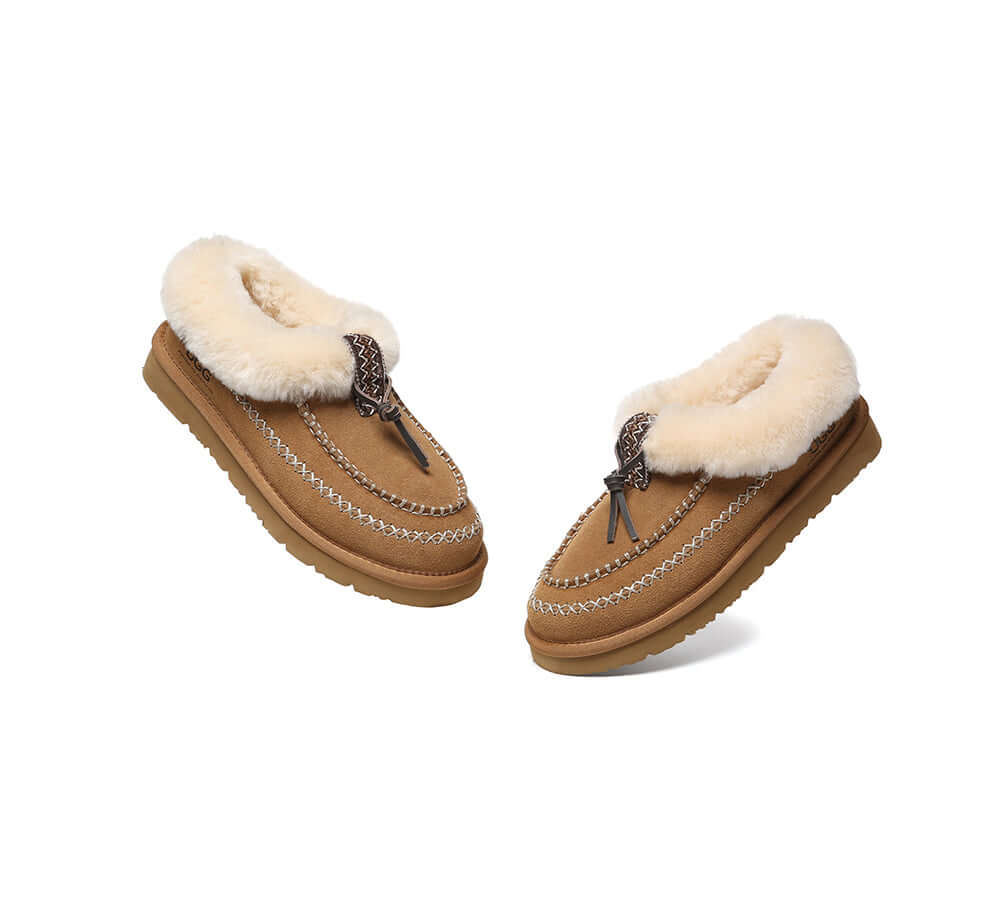 AUSTRALIAN SHEPHERD® UGG Slippers Sheepskin Wool Ankle Casual Draco Moccasins-PEROZ Accessories