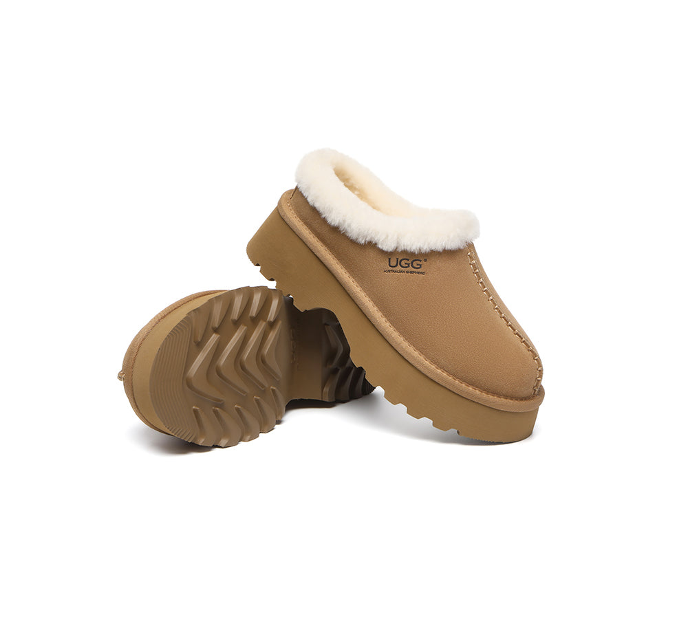 AUSTRALIAN SHEPHERD® UGG Slippers Sheepskin Wool Ankle Chunky Platform Adrian-PEROZ Accessories