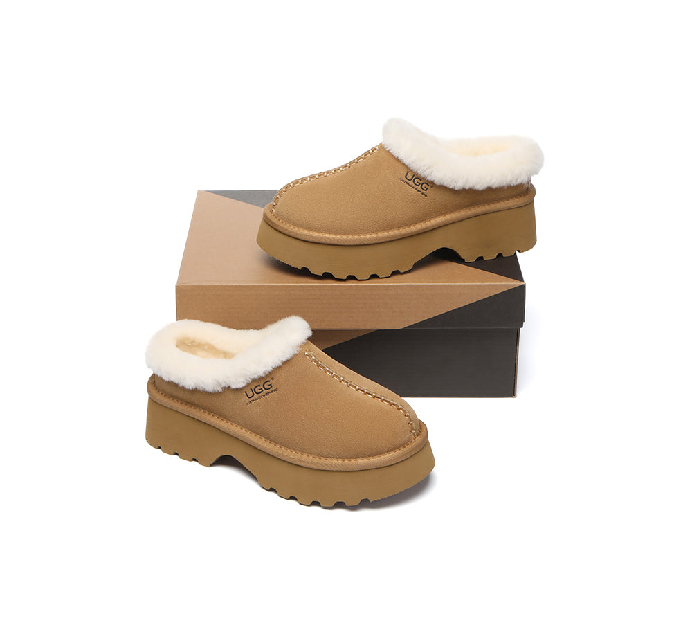 AUSTRALIAN SHEPHERD® UGG Slippers Sheepskin Wool Ankle Chunky Platform Adrian-PEROZ Accessories