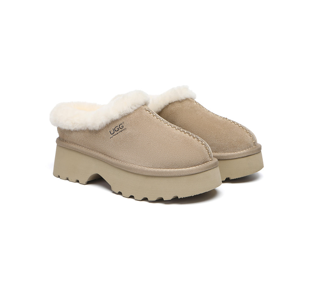AUSTRALIAN SHEPHERD® UGG Slippers Sheepskin Wool Ankle Chunky Platform Adrian-PEROZ Accessories