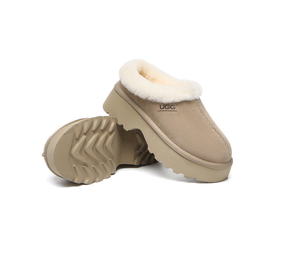 AUSTRALIAN SHEPHERD® UGG Slippers Sheepskin Wool Ankle Chunky Platform Adrian-PEROZ Accessories
