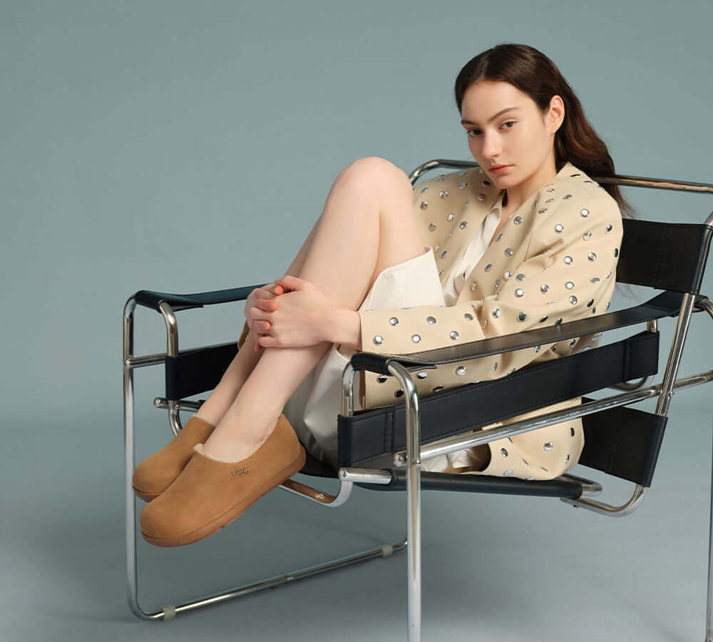 AUSTRALIAN SHEPHERD® UGG Slippers Sheepskin Wool Ankle Clog Brett-PEROZ Accessories