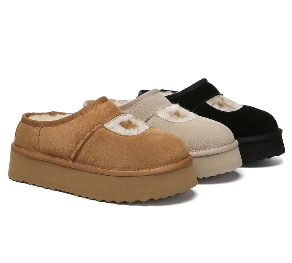 AUSTRALIAN SHEPHERD® UGG Slippers Sheepskin Wool Ankle Platform Carmella-PEROZ Accessories