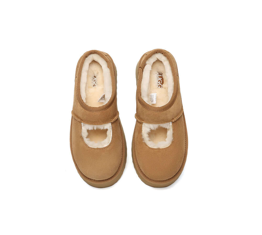 AUSTRALIAN SHEPHERD® UGG Slippers Sheepskin Wool Ankle Platform Carmella-PEROZ Accessories