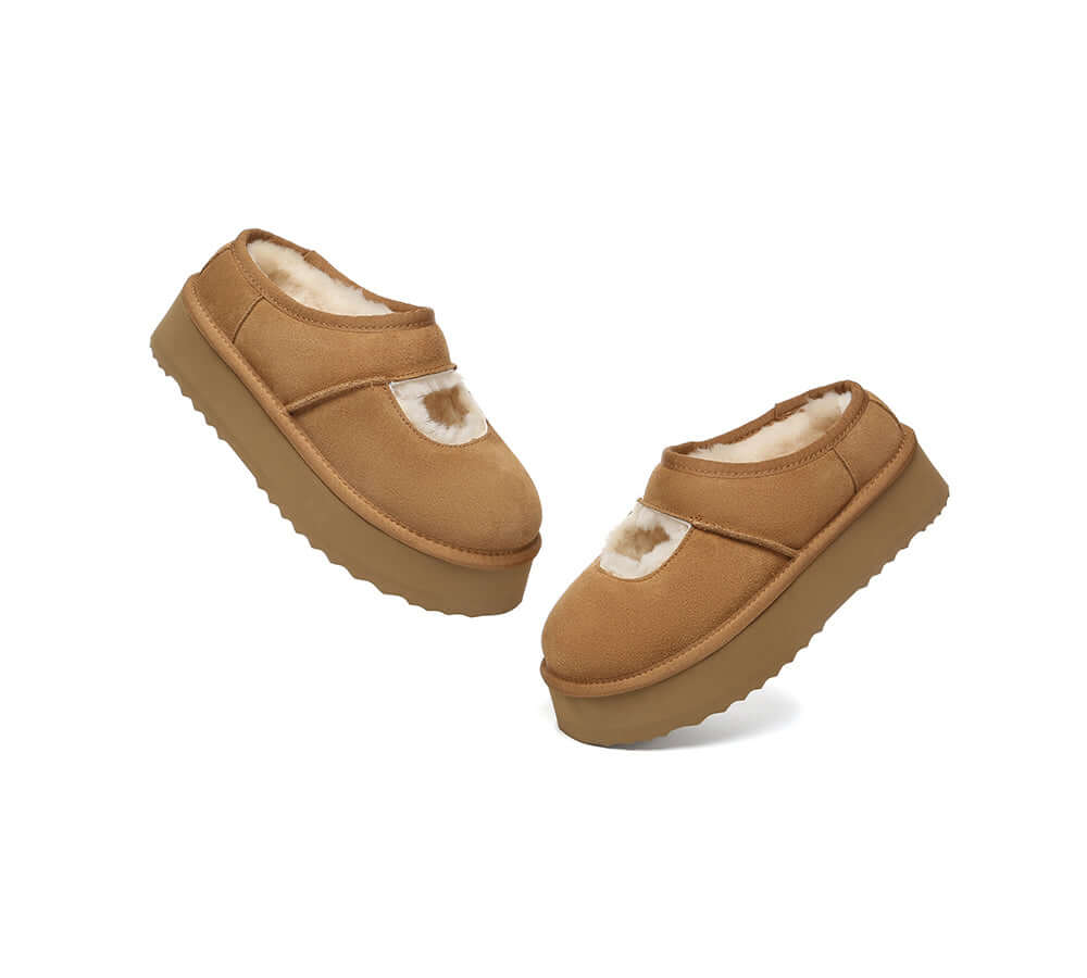 AUSTRALIAN SHEPHERD® UGG Slippers Sheepskin Wool Ankle Platform Carmella-PEROZ Accessories