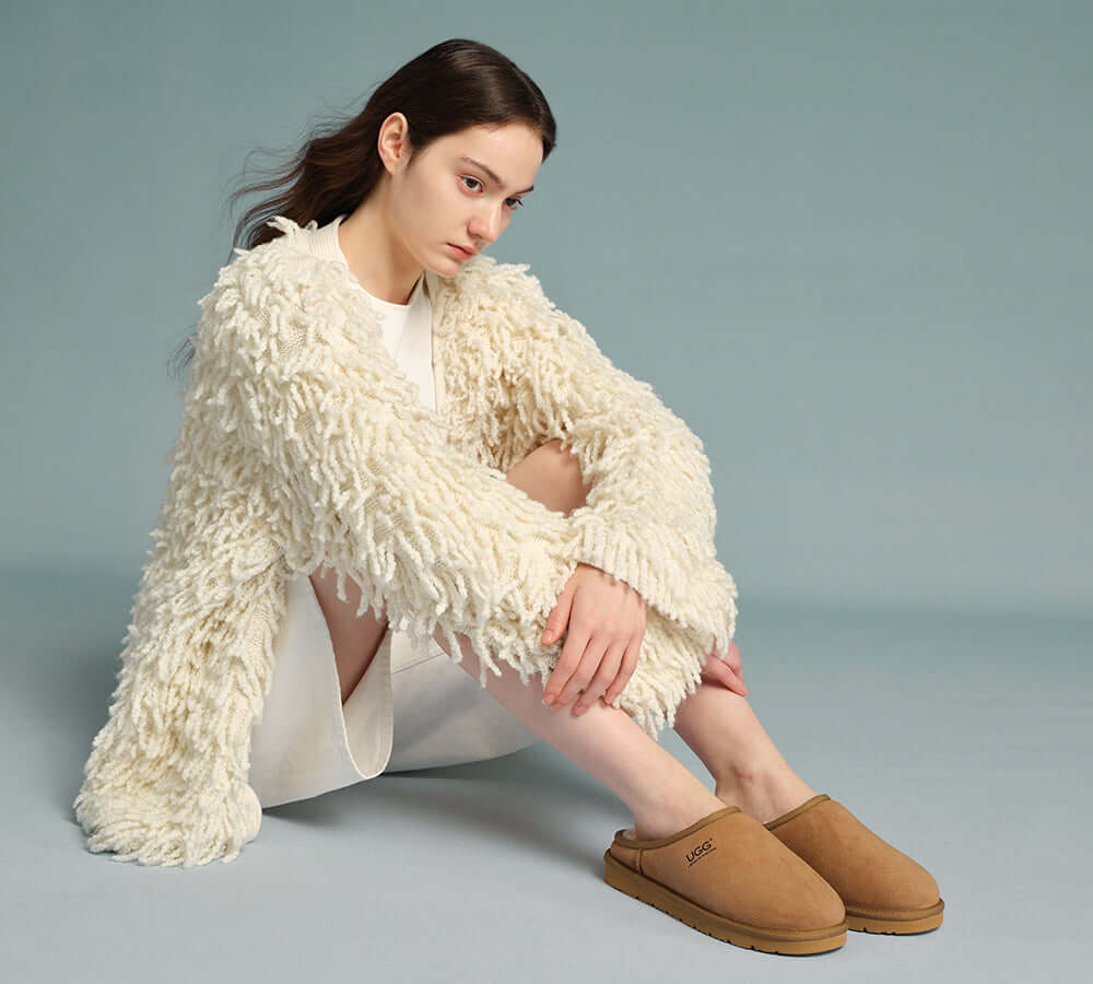 AUSTRALIAN SHEPHERD® UGG Slippers Sheepskin Wool Minimalist Classic Nano-PEROZ Accessories