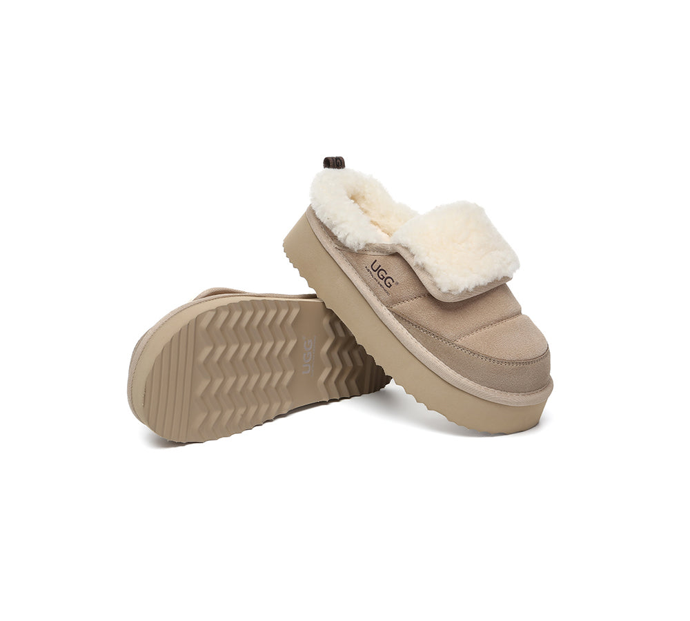AUSTRALIAN SHEPHERD® UGG Slippers Sheepskin Wool Platform Theia-PEROZ Accessories