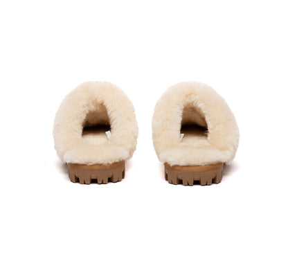 AUSTRALIAN SHEPHERD UGG Slippers Sheepskin Wool Shearling Doria-UGG Slippers-PEROZ Accessories