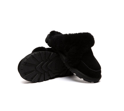 AUSTRALIAN SHEPHERD UGG Slippers Sheepskin Wool Shearling Doria-UGG Slippers-PEROZ Accessories