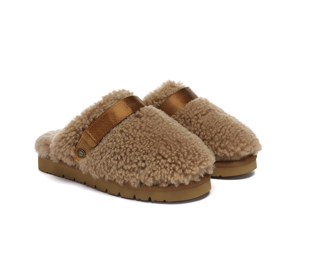 AUSTRALIAN SHEPHERD UGG Slippers Sheepskin Wool Slingback Nozet-UGG Slippers-PEROZ Accessories