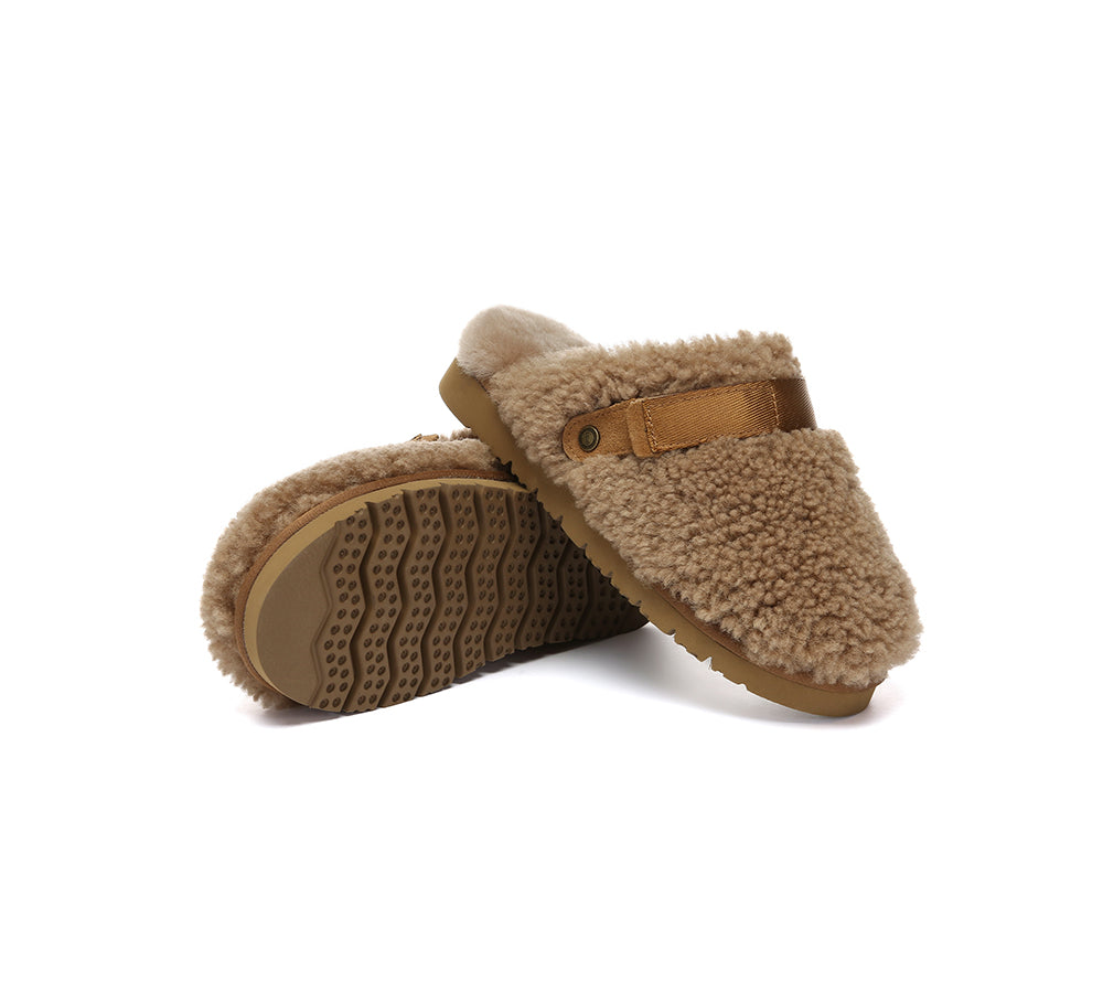 AUSTRALIAN SHEPHERD UGG Slippers Sheepskin Wool Slingback Nozet-UGG Slippers-PEROZ Accessories