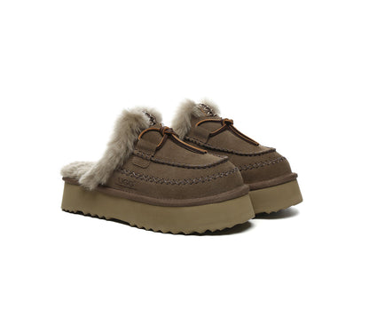AUSTRALIAN SHEPHERD® UGG Slippers Women Sheepskin Wool Platform Sammy-PEROZ Accessories