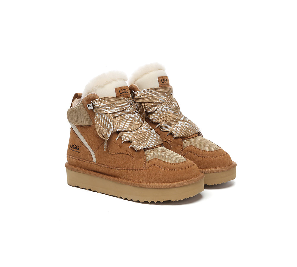 AUSTRALIAN SHEPHERD® UGG Sneaker Boots Women Lace Up Ankle