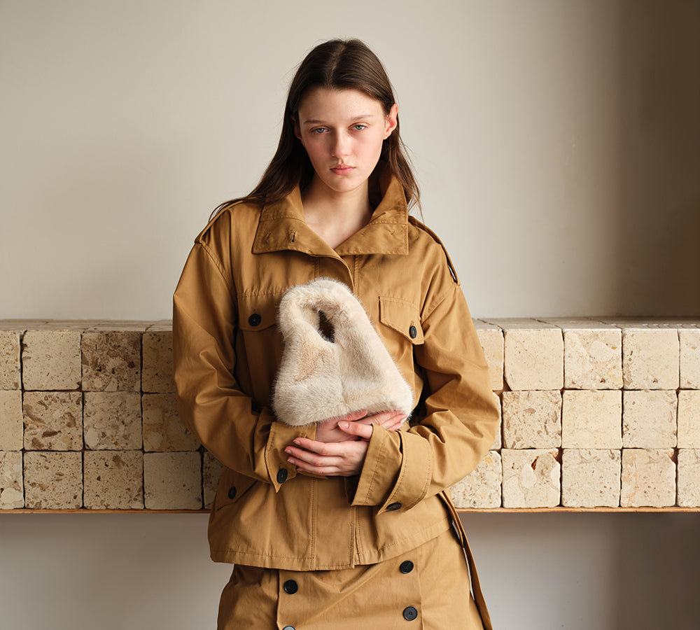 AUSTRALIAN SHEPHERD Women Fluffy Chain Over Shoulder Handbag Moor-Bags-PEROZ Accessories