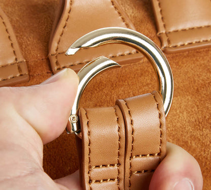 AUSTRALIAN SHEPHERD® Women Fluffy Wool Adjustable Strap Drawstring Charlie Backpack-PEROZ Accessories