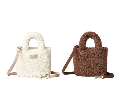 AUSTRALIAN SHEPHERD Women Hand Over Shoulder Fluffy Boucle Bag-Bags-PEROZ Accessories