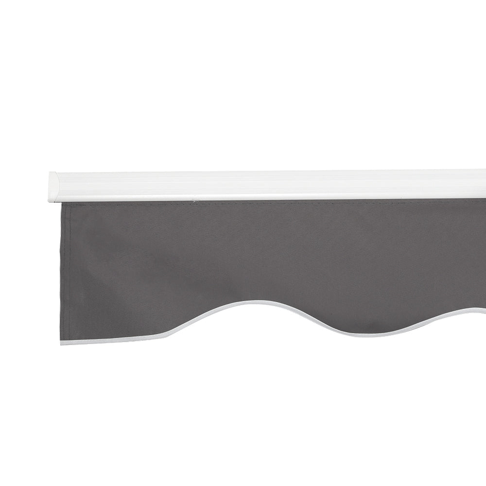 Instahut Retractable Folding Arm Awning Manual Sunshade 2Mx1.5M Grey-Home &amp; Garden &gt; Shading-PEROZ Accessories