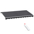 Instahut Retractable Folding Arm Awning Motorised Sunshade 4.5Mx2.5M Grey-Home & Garden > Shading-PEROZ Accessories