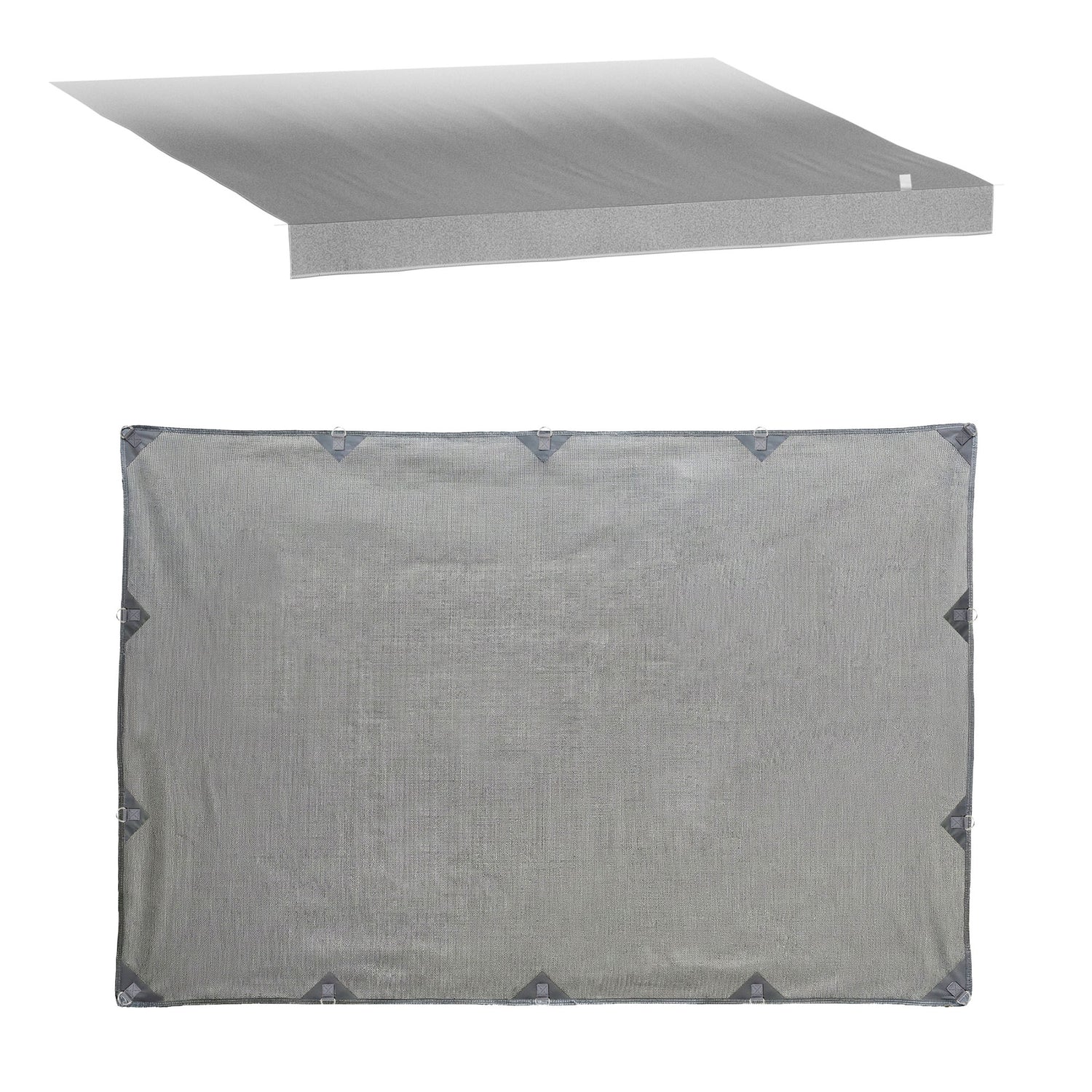 Weisshorn 12ft Caravan Awning Fabric &amp; Privacy Screen RV Roll Out Sun Shade 3.4M-Outdoor Recreation > Camping > Caravan Accessories-PEROZ Accessories