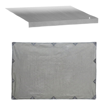 Weisshorn 12ft Caravan Awning Fabric &amp; Privacy Screen RV Roll Out Sun Shade 3.4M-Outdoor Recreation > Camping > Caravan Accessories-PEROZ Accessories