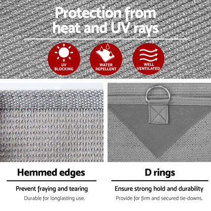 Weisshorn 18ft Caravan Awning Fabric &amp; Privacy Screen RV Roll Out Sun Shade 5.2M-Outdoor Recreation > Camping > Caravan Accessories-PEROZ Accessories