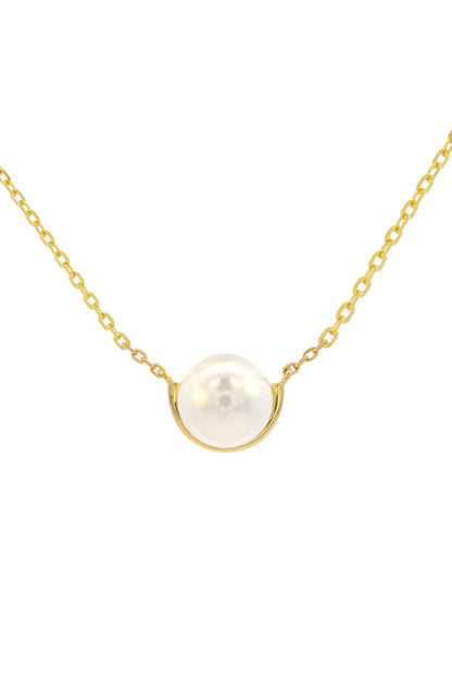 ADAGIO CRESCENT NINE-2-FIVE PEARL NECKLACE GOLD-PEROZ Accessories