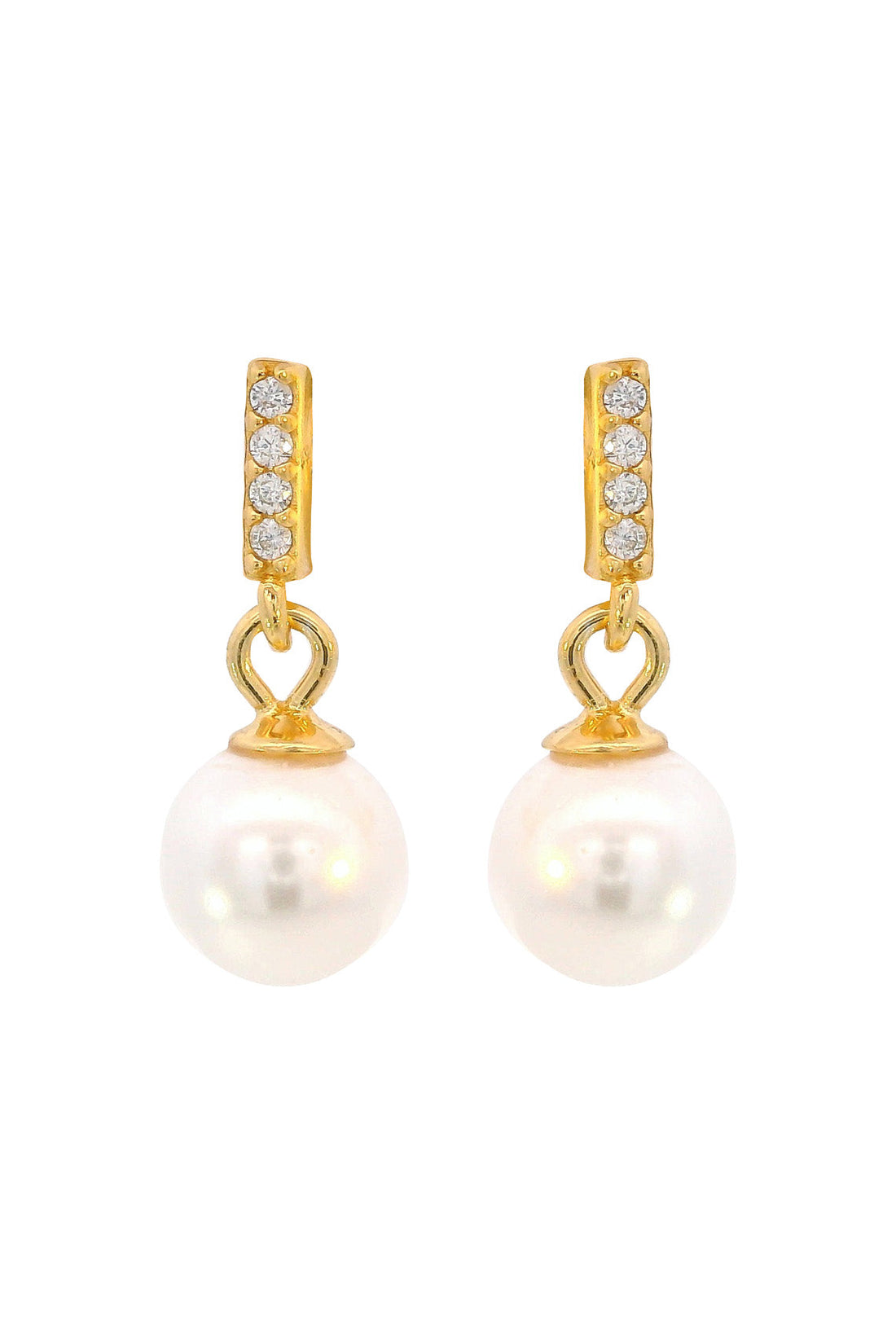 ADAGIO EFFORTLESS GLOW BAR DANGLE PEARL EARRINGS GOLD-PEROZ Accessories