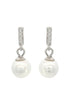 ADAGIO EFFORTLESS GLOW BAR DANGLE PEARL EARRINGS SILVER-PEROZ Accessories