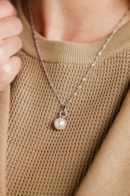 ADAGIO PEARL DUO PENDANT SILVER-PEROZ Accessories