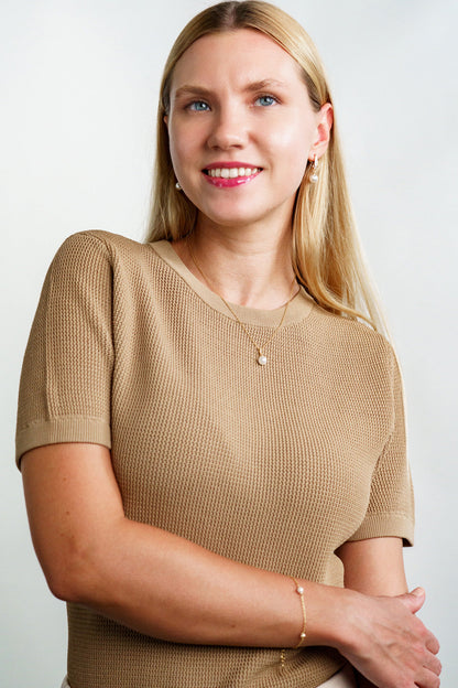 ADAGIO SERENE SHINE PEARL EARRINGS GOLD-PEROZ Accessories