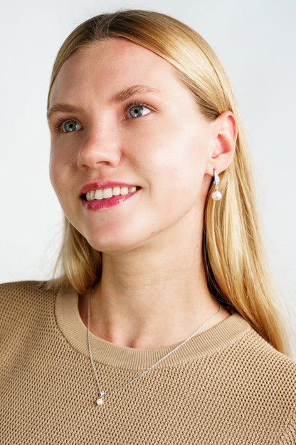 ADAGIO SERENE SHINE PEARL EARRINGS SILVER-PEROZ Accessories