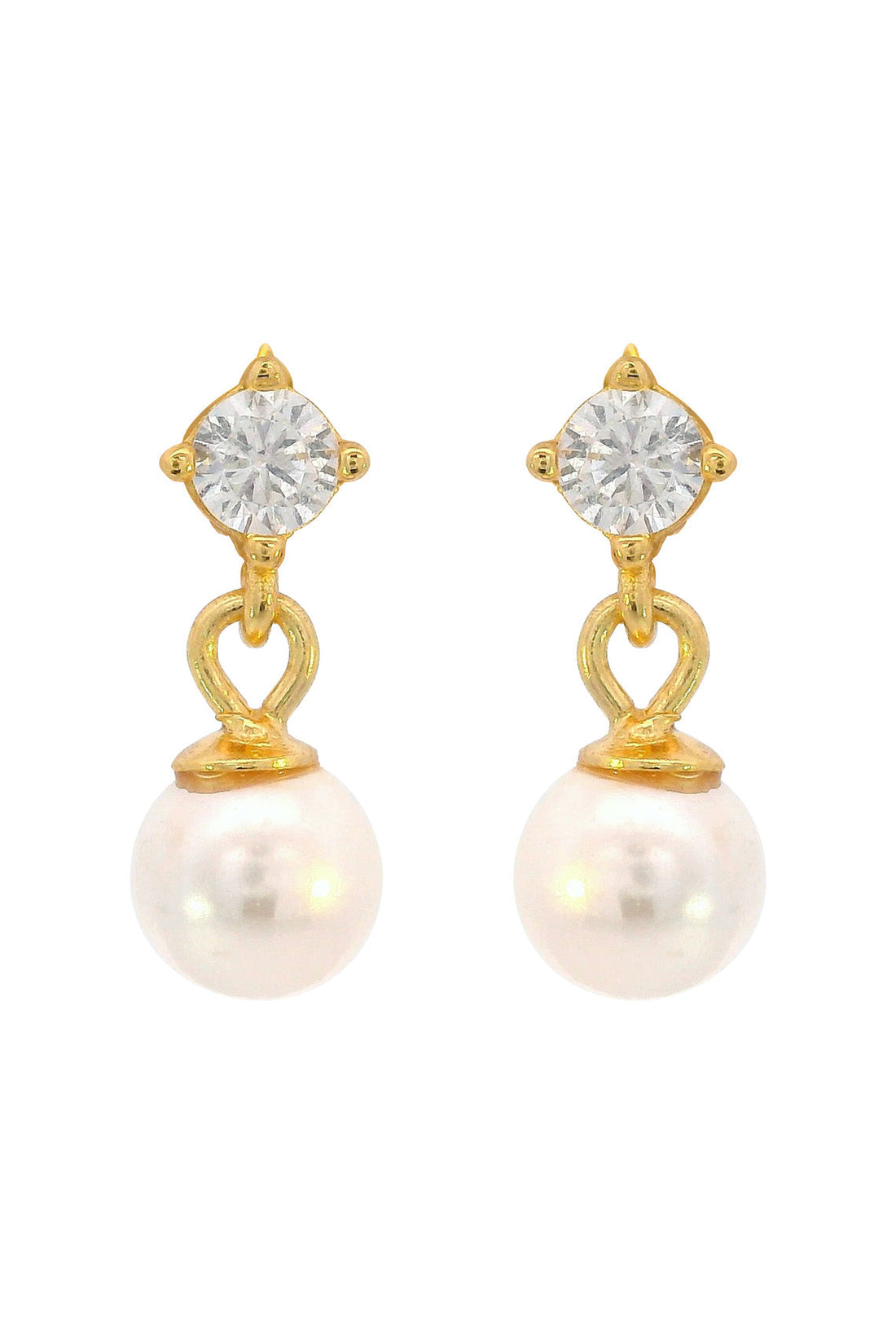ADAGIO TOUCH OF SPARKLE DANGLE DROP PEARL EARRINGS GOLD-PEROZ Accessories