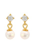 ADAGIO TOUCH OF SPARKLE DANGLE DROP PEARL EARRINGS GOLD-PEROZ Accessories