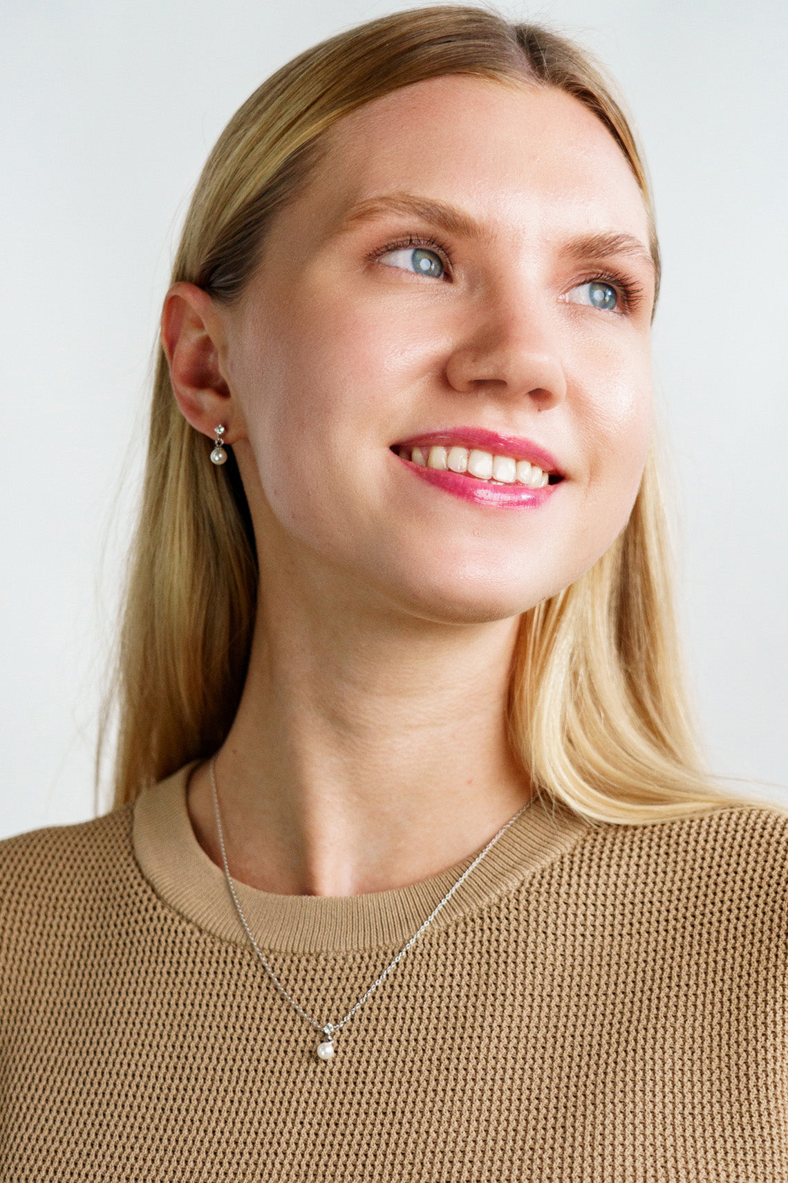 ADAGIO TOUCH OF SPARKLE DANGLE DROP PEARL EARRINGS SILVER-PEROZ Accessories