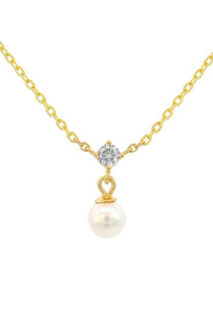 ADAGIO TOUCH OF SPARKLE PEARL NECKLACE GOLD-PEROZ Accessories